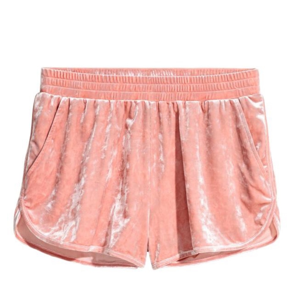 Women’s Pink Velvet Shorts